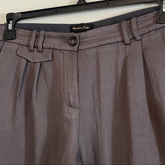 Massimo Dutti Brown Tapered Leg Pants Trousers US size 8 - Picture 2 of 11